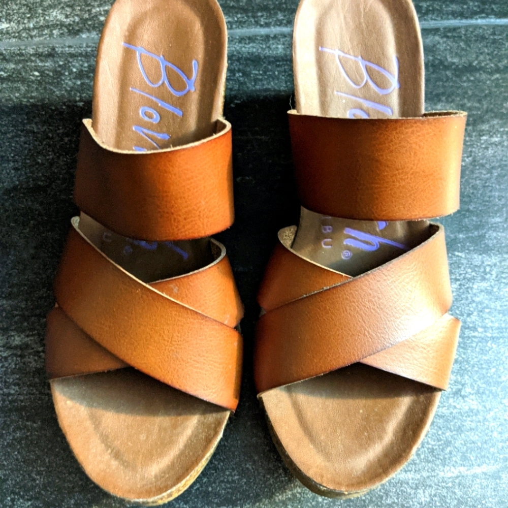 Blowfish Strappy Leather Heels